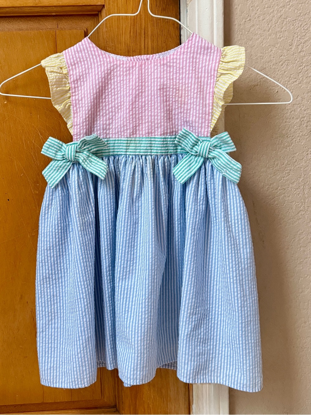 Infant Seersucker Dress & Diaper Cover - Sz 24 months